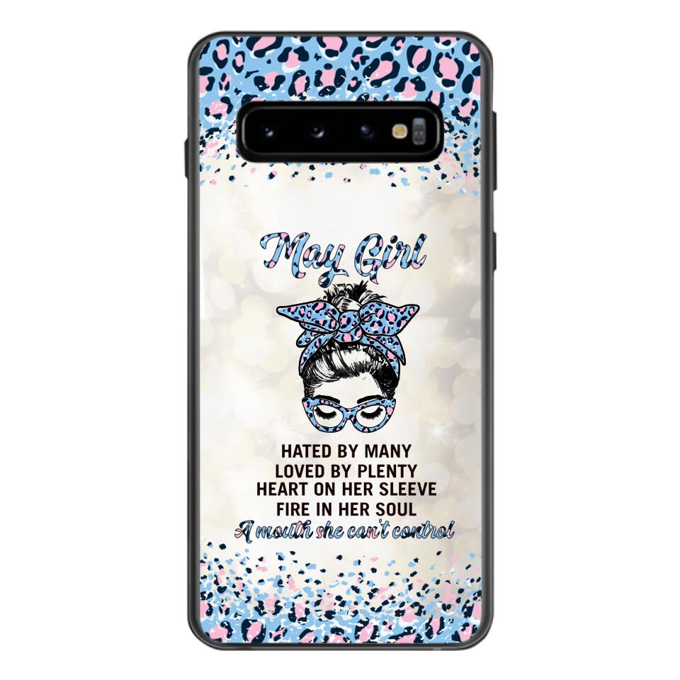 PERSONALIZED MAY GIRL A MOUTH SHE CAN'T CONTROL PHONECASE QTHC1003