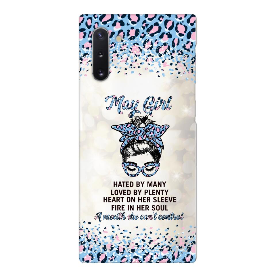 PERSONALIZED MAY GIRL A MOUTH SHE CAN'T CONTROL PHONECASE QTHC1003