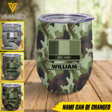 Personalized Irish Soldier/Veterans Wine Tumbler Printed 22MAR-LN10
