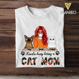 PERSONALIZED KINDA BUSY BEING A CAT MOM TSHIRT QTTQ1003