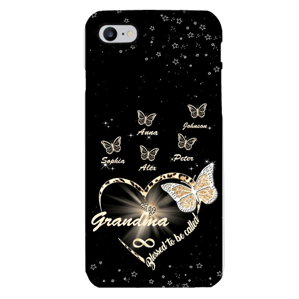 PERSONALIZED BLESSED TO BE CALLED GRANDMA KID NAME PHONECASE VHHC1403