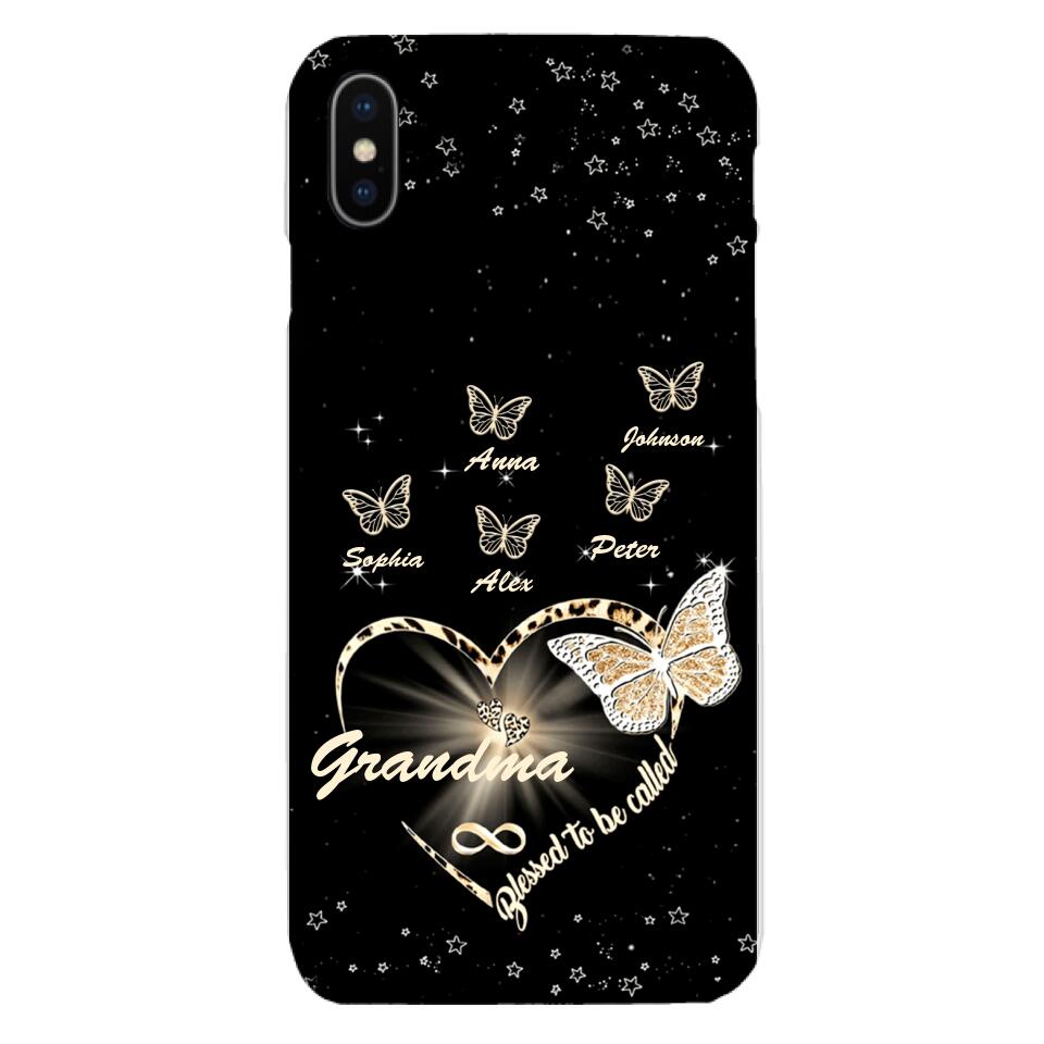 PERSONALIZED BLESSED TO BE CALLED GRANDMA KID NAME PHONECASE VHHC1403
