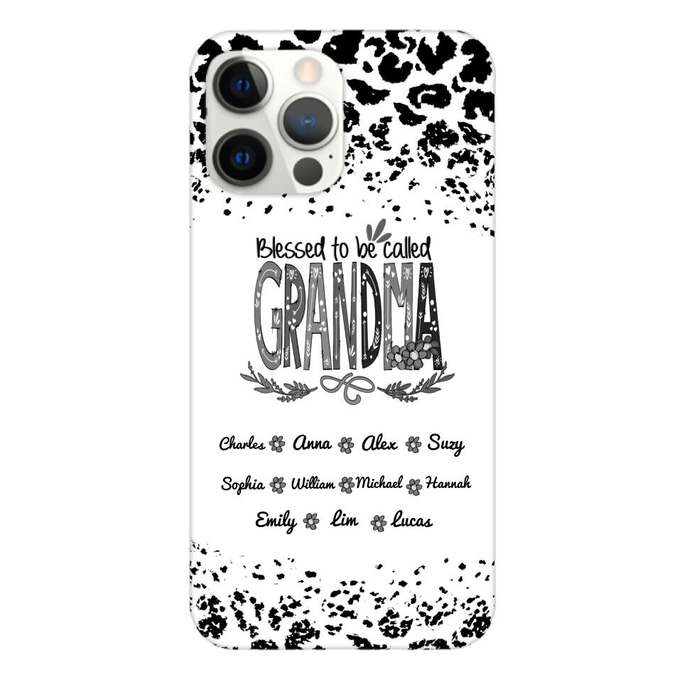 Personalized Blessed To Be Called Grandma Kid Name Phonecase DMVQ1503