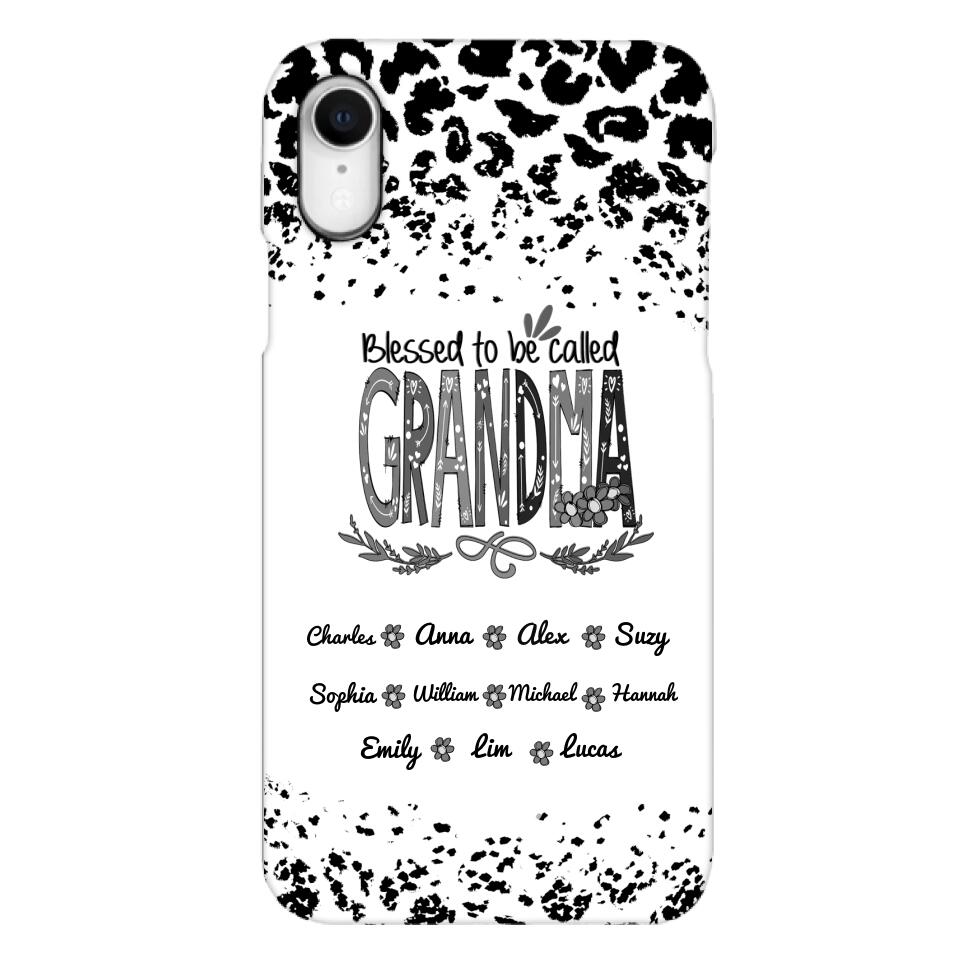 Personalized Blessed To Be Called Grandma Kid Name Phonecase DMVQ1503