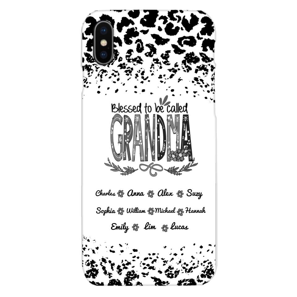 Personalized Blessed To Be Called Grandma Kid Name Phonecase DMVQ1503