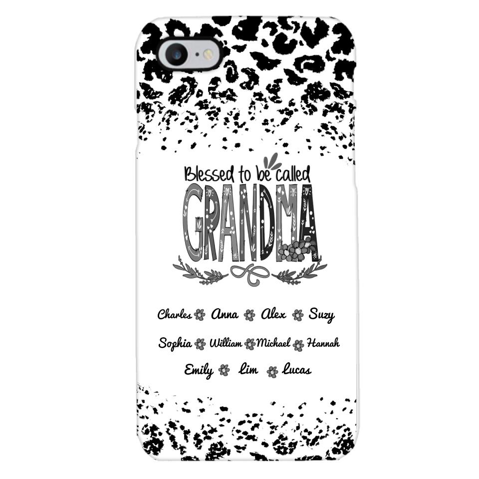 Personalized Blessed To Be Called Grandma Kid Name Phonecase DMVQ1503