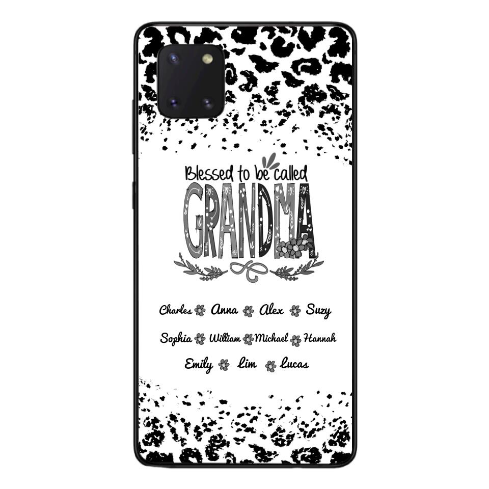 Personalized Blessed To Be Called Grandma Kid Name Phonecase DMVQ1503