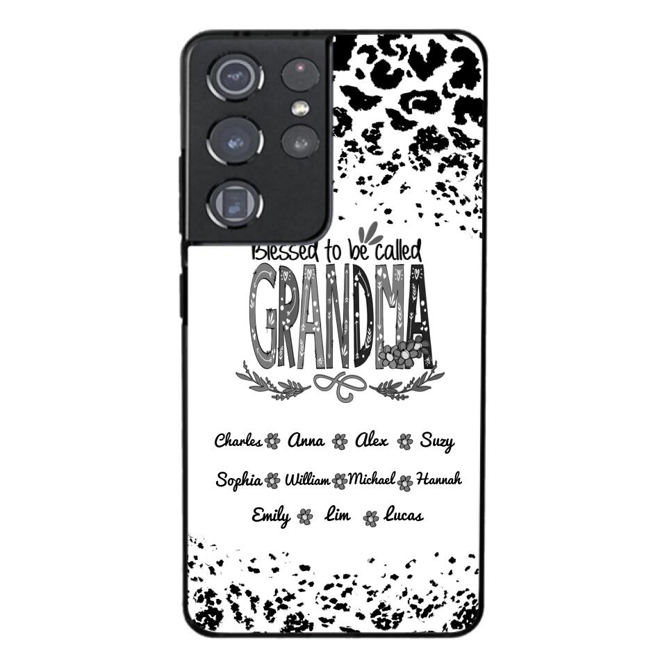 Personalized Blessed To Be Called Grandma Kid Name Phonecase DMVQ1503
