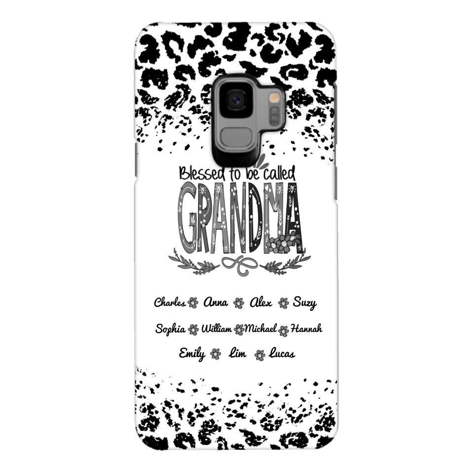 Personalized Blessed To Be Called Grandma Kid Name Phonecase DMVQ1503