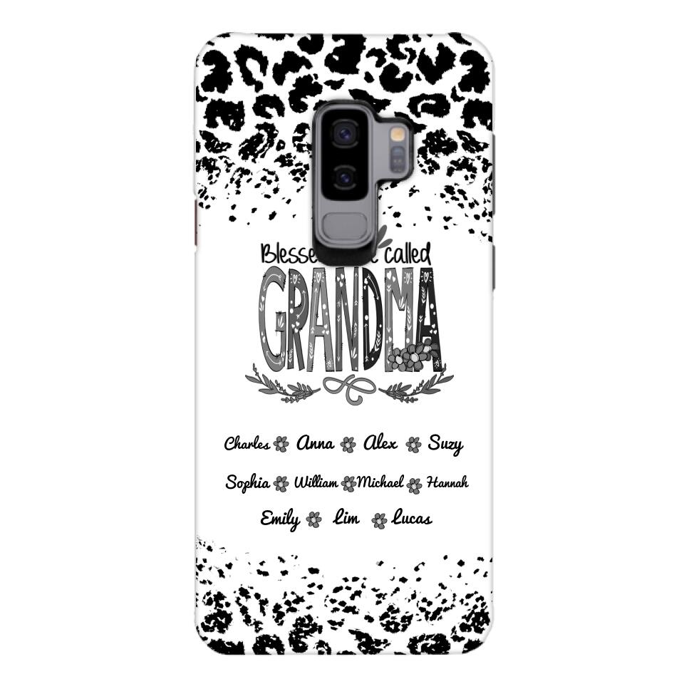 Personalized Blessed To Be Called Grandma Kid Name Phonecase DMVQ1503
