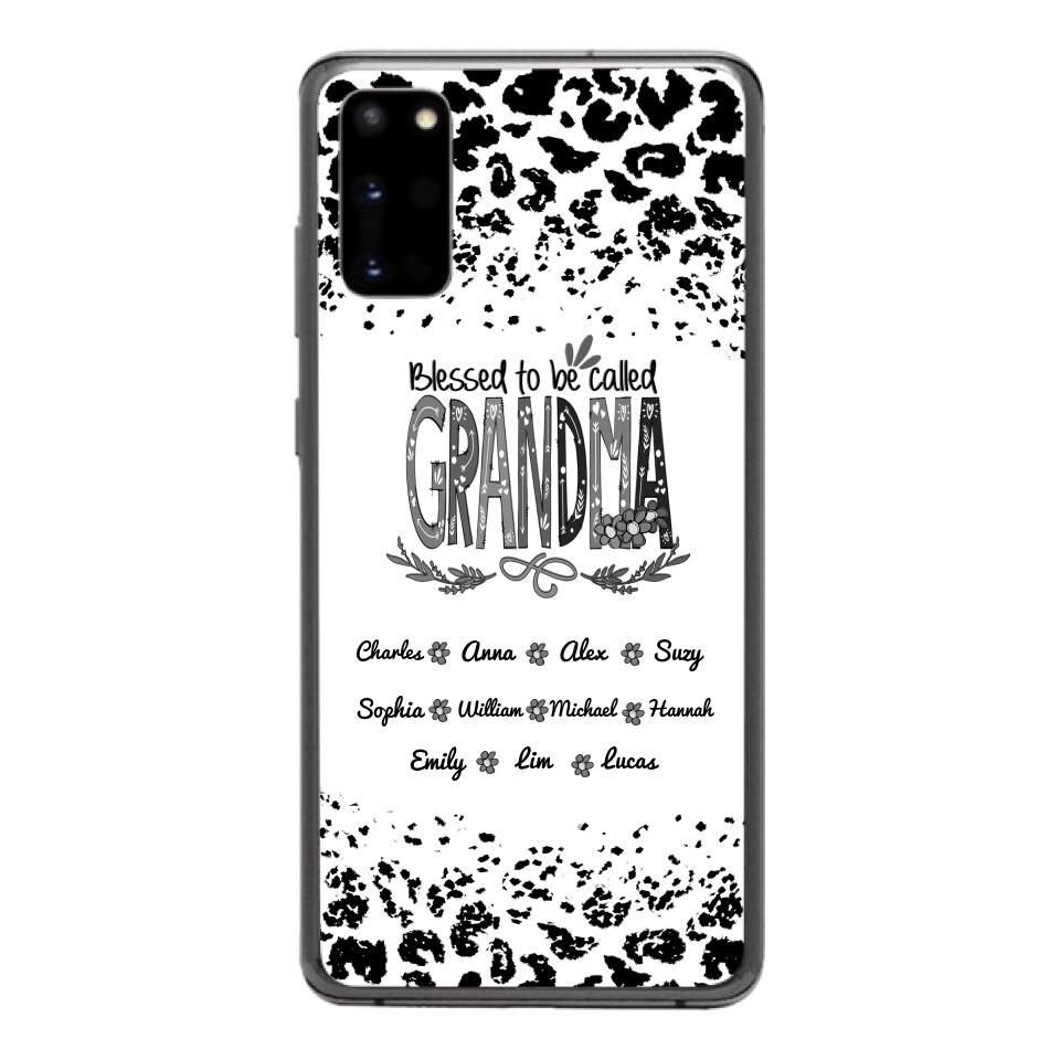 Personalized Blessed To Be Called Grandma Kid Name Phonecase DMVQ1503