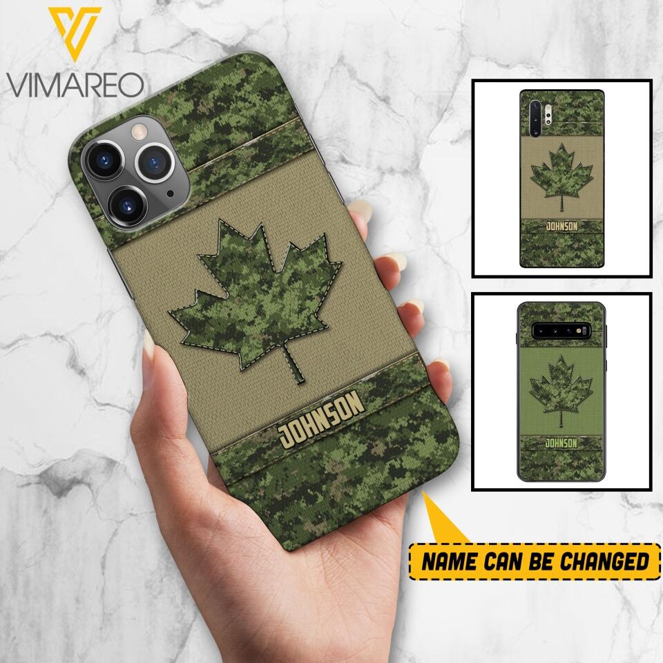 Personalized Canadian Army Camo  Phonecase DMVQ1603