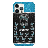Personalized Grandma Kid Name Butterfly Phonecase DMMQ1603