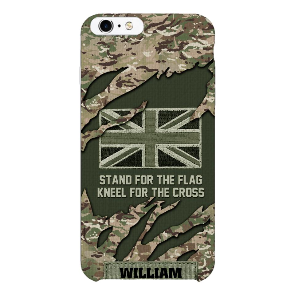 PERSONALIZED U.K VETERAN CAMO PHONECASE QTTN1803