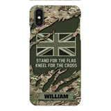 PERSONALIZED U.K VETERAN CAMO PHONECASE QTTN1803