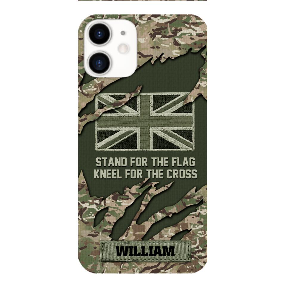 PERSONALIZED U.K VETERAN CAMO PHONECASE QTTN1803
