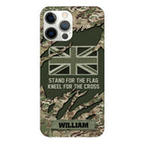 PERSONALIZED U.K VETERAN CAMO PHONECASE QTTN1803