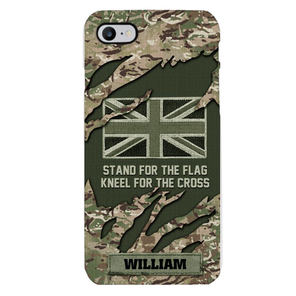 PERSONALIZED U.K VETERAN CAMO PHONECASE QTTN1803