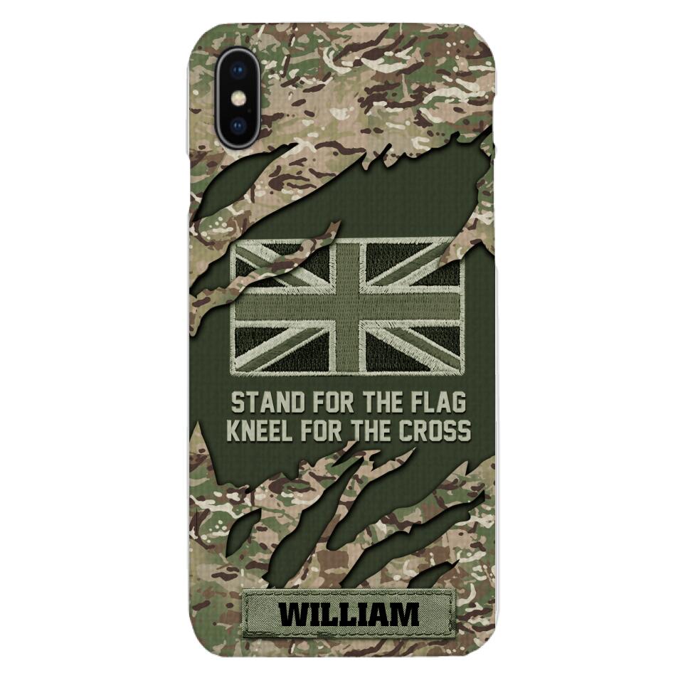 PERSONALIZED U.K VETERAN CAMO PHONECASE QTTN1803