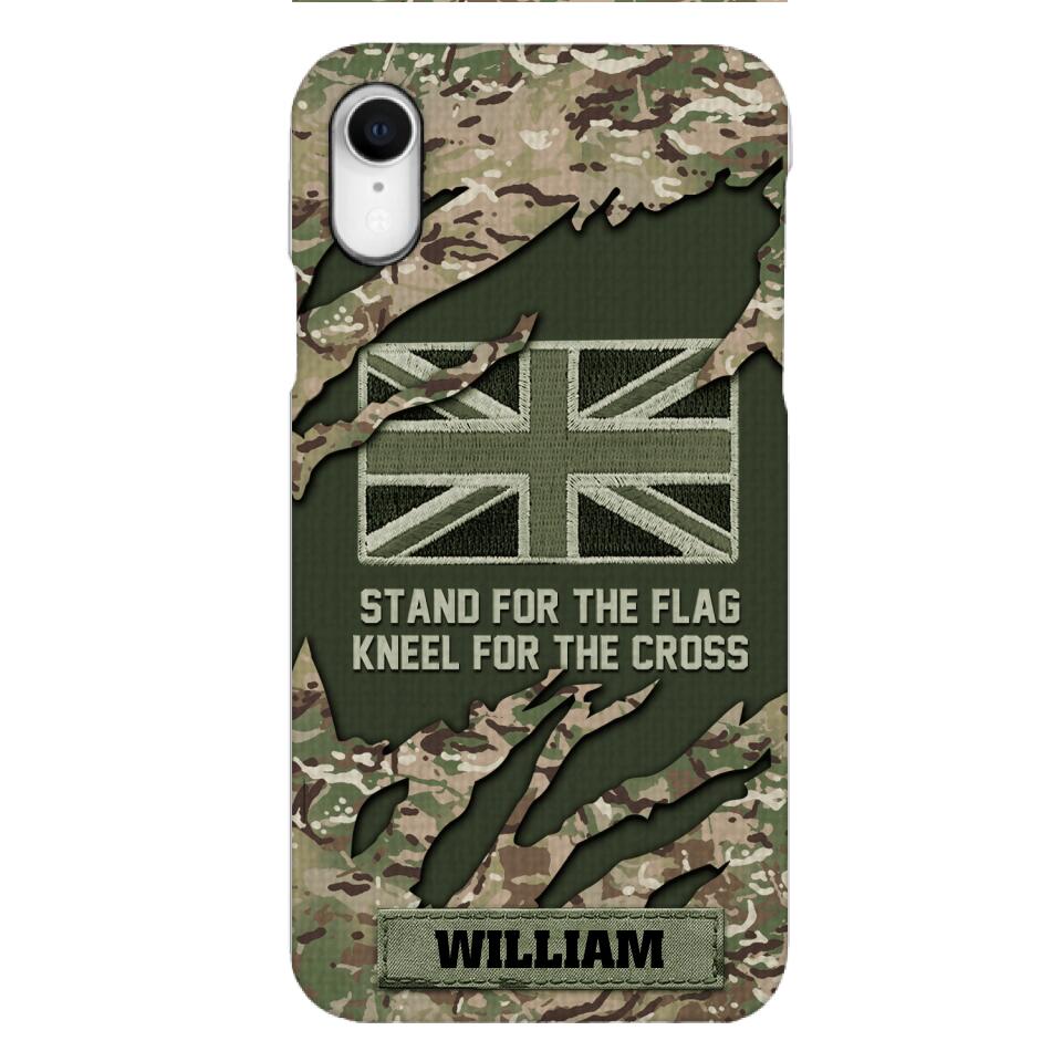 PERSONALIZED U.K VETERAN CAMO PHONECASE QTTN1803