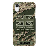 PERSONALIZED U.K VETERAN CAMO PHONECASE QTTN1803