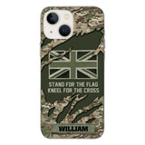 PERSONALIZED U.K VETERAN CAMO PHONECASE QTTN1803