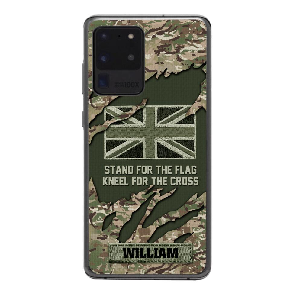 PERSONALIZED U.K VETERAN CAMO PHONECASE QTTN1803