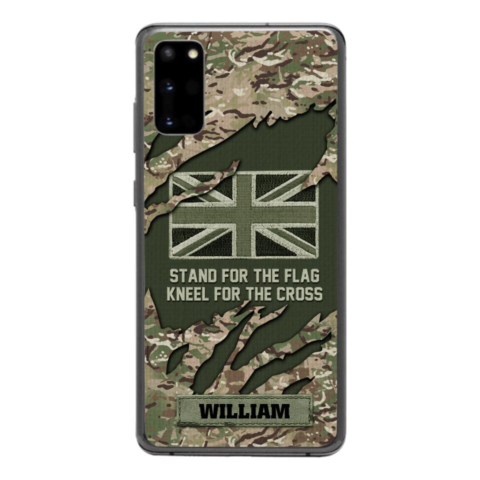 PERSONALIZED U.K VETERAN CAMO PHONECASE QTTN1803