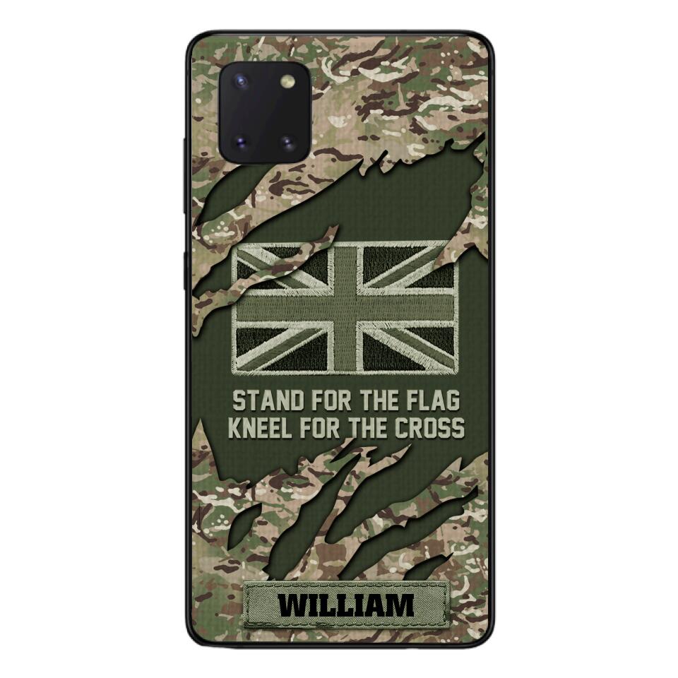 PERSONALIZED U.K VETERAN CAMO PHONECASE QTTN1803