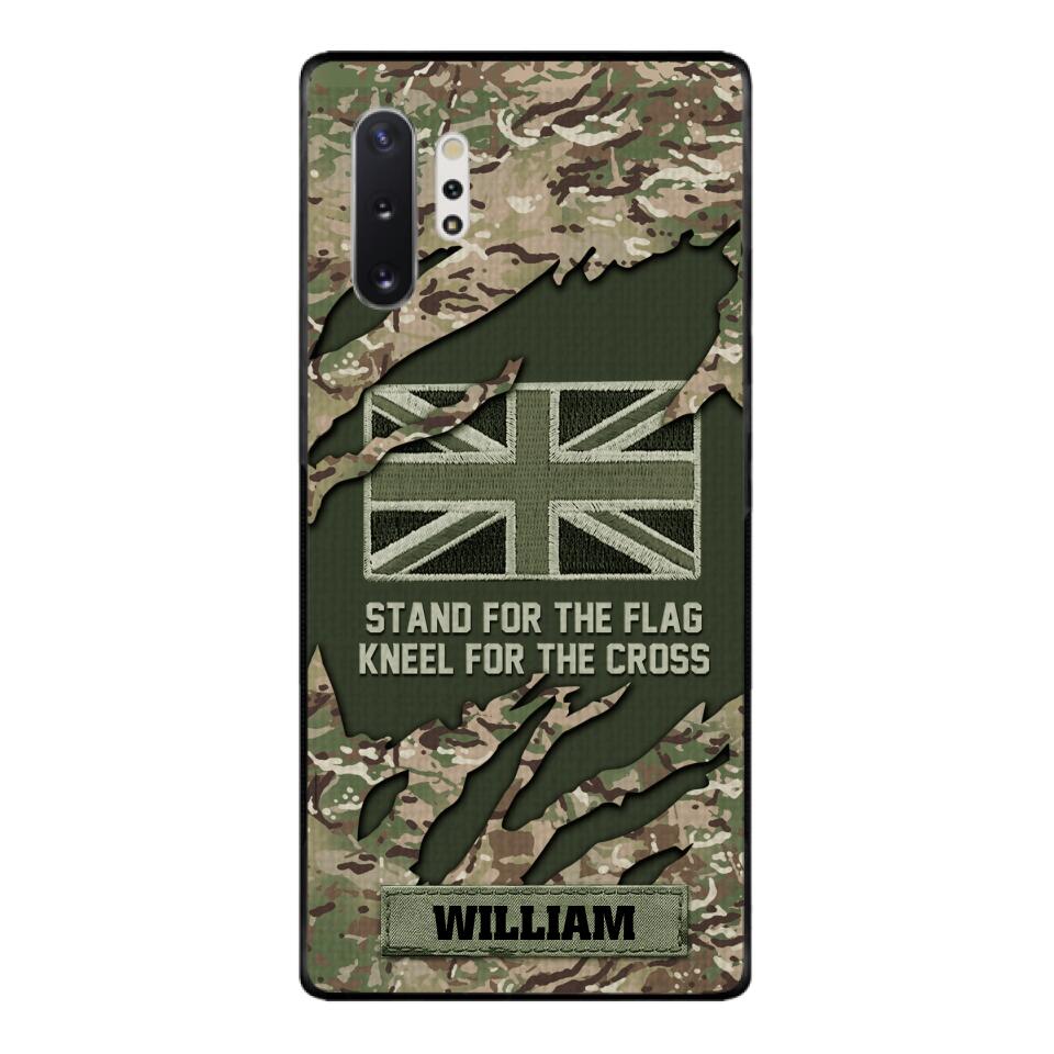 PERSONALIZED U.K VETERAN CAMO PHONECASE QTTN1803