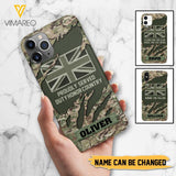 PERSONALIZED U.K VETERAN CAMO PHONECASE QTTN1803