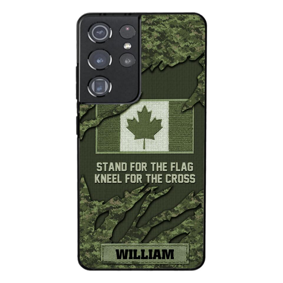 PERSONALIZED CANADIAN VETERAN CAMO PHONECASE QTTN1803