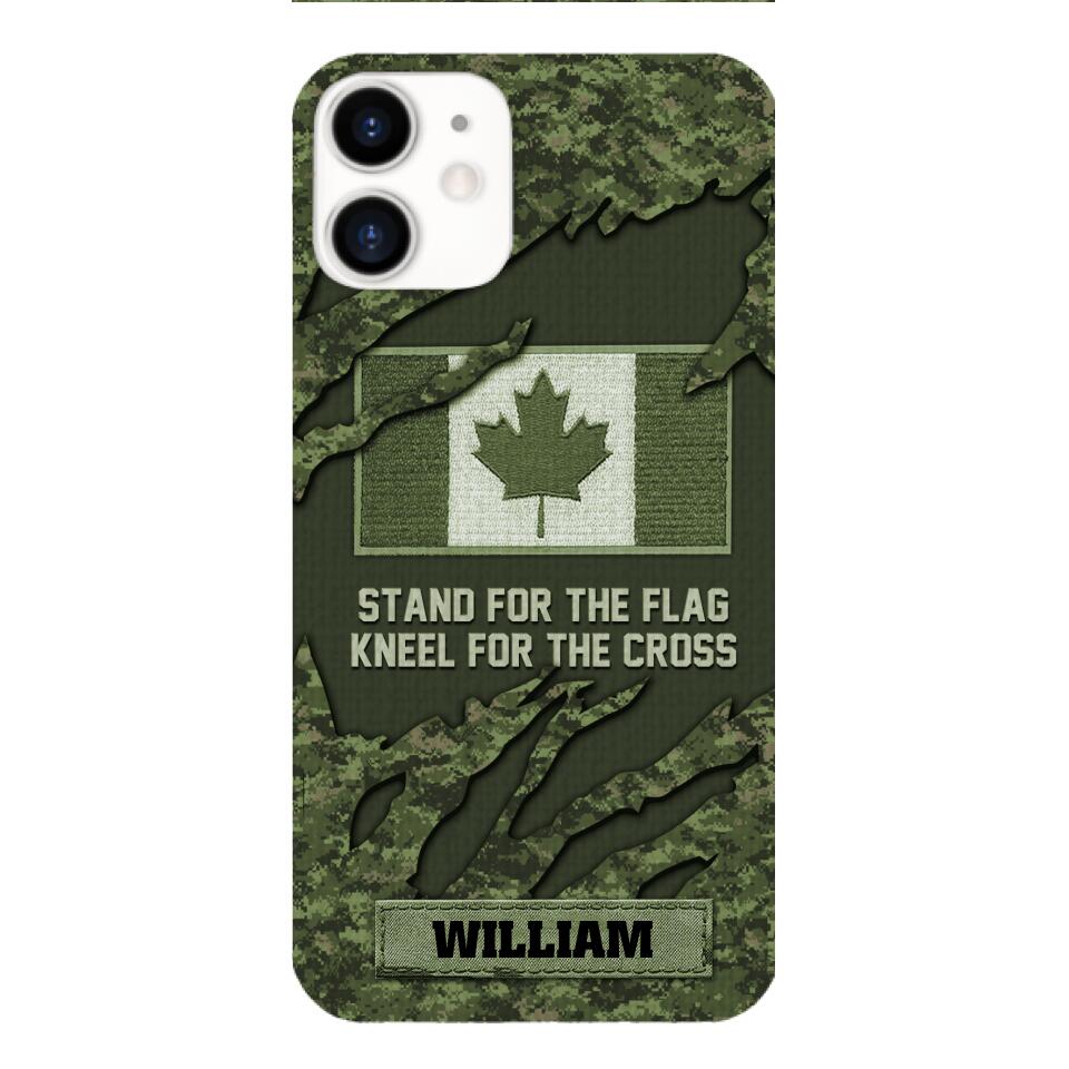 PERSONALIZED CANADIAN VETERAN CAMO PHONECASE QTTN1803