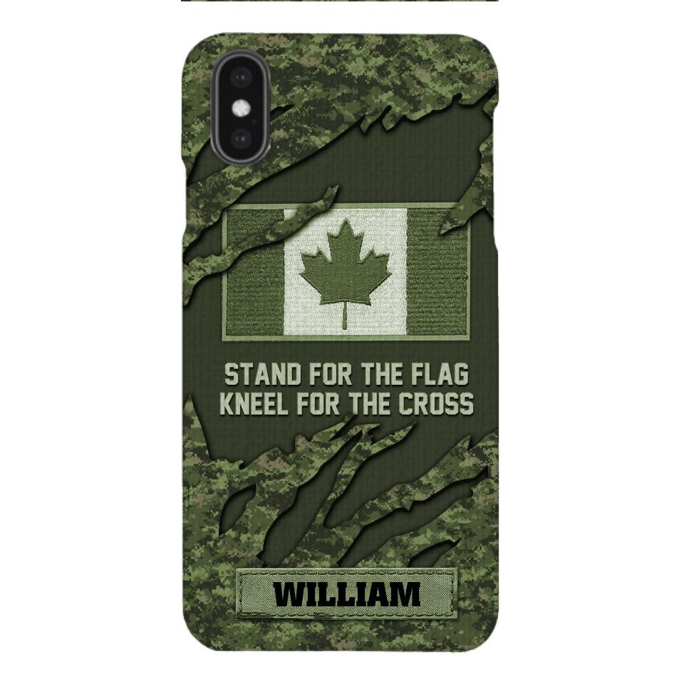 PERSONALIZED CANADIAN VETERAN CAMO PHONECASE QTTN1803