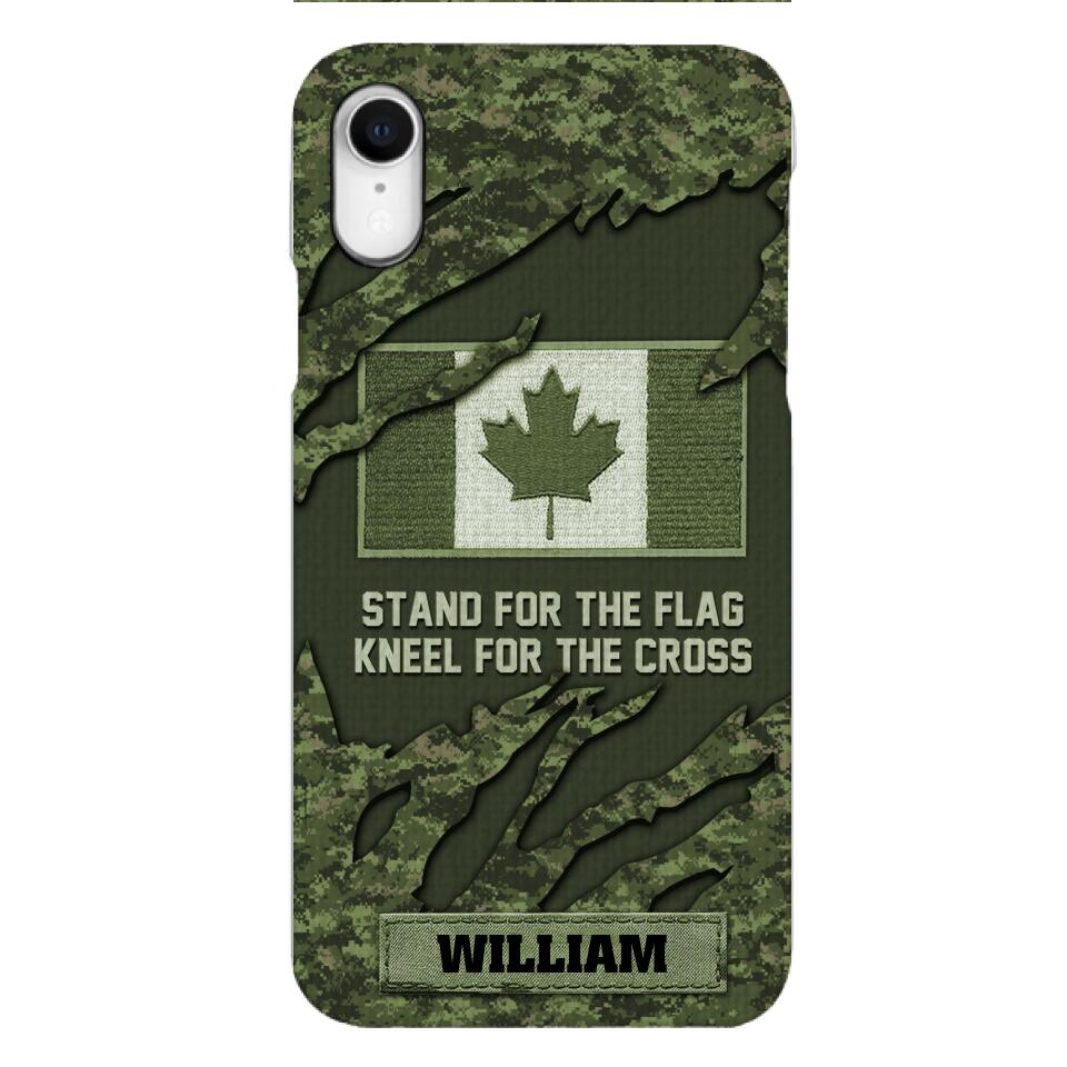 PERSONALIZED CANADIAN VETERAN CAMO PHONECASE QTTN1803