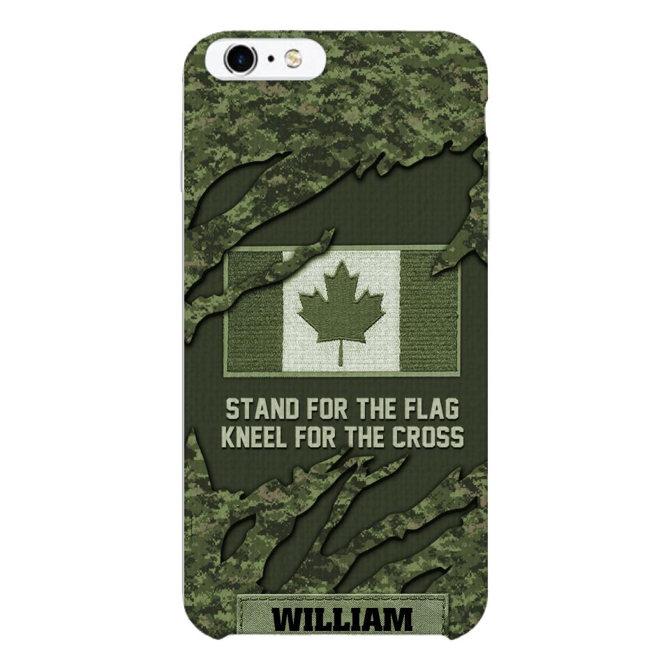 PERSONALIZED CANADIAN VETERAN CAMO PHONECASE QTTN1803