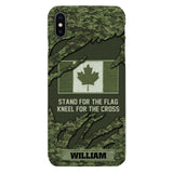 PERSONALIZED CANADIAN VETERAN CAMO PHONECASE QTTN1803
