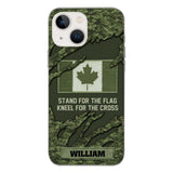 PERSONALIZED CANADIAN VETERAN CAMO PHONECASE QTTN1803