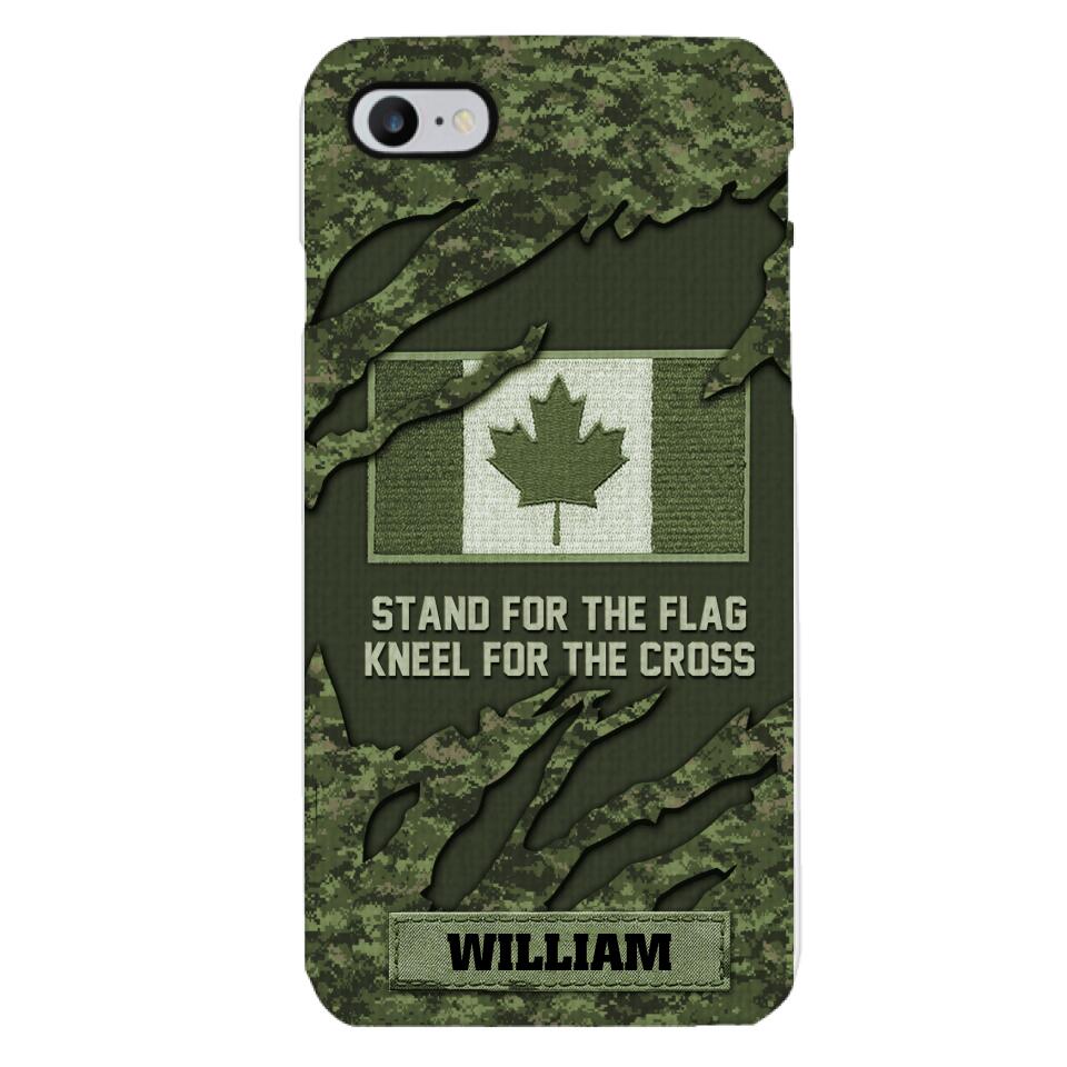 PERSONALIZED CANADIAN VETERAN CAMO PHONECASE QTTN1803