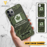PERSONALIZED CANADIAN VETERAN CAMO PHONECASE QTTN1803