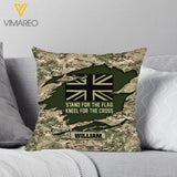 PERSONALIZED U.K VETERAN CAMO PILLOW QTTQ1903