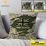 PERSONALIZED U.K VETERAN CAMO PILLOW QTTQ1903
