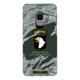 PERSONALIZED U.S VETERAN WITH DIVISION CAMO PHONECASE QTHC1903