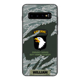 PERSONALIZED U.S VETERAN WITH DIVISION CAMO PHONECASE QTHC1903