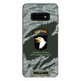 PERSONALIZED U.S VETERAN WITH DIVISION CAMO PHONECASE QTHC1903