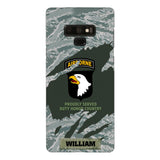 PERSONALIZED U.S VETERAN WITH DIVISION CAMO PHONECASE QTHC1903