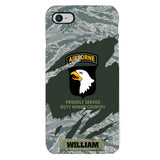 PERSONALIZED U.S VETERAN WITH DIVISION CAMO PHONECASE QTHC1903