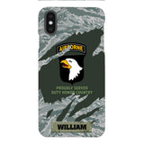 PERSONALIZED U.S VETERAN WITH DIVISION CAMO PHONECASE QTHC1903