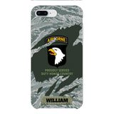 PERSONALIZED U.S VETERAN WITH DIVISION CAMO PHONECASE QTHC1903
