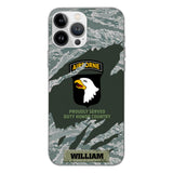 PERSONALIZED U.S VETERAN WITH DIVISION CAMO PHONECASE QTHC1903